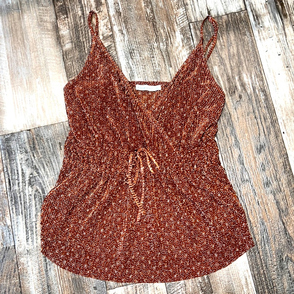 Abercrombie and Fitch brown / red cami tank top women’s small ribbed